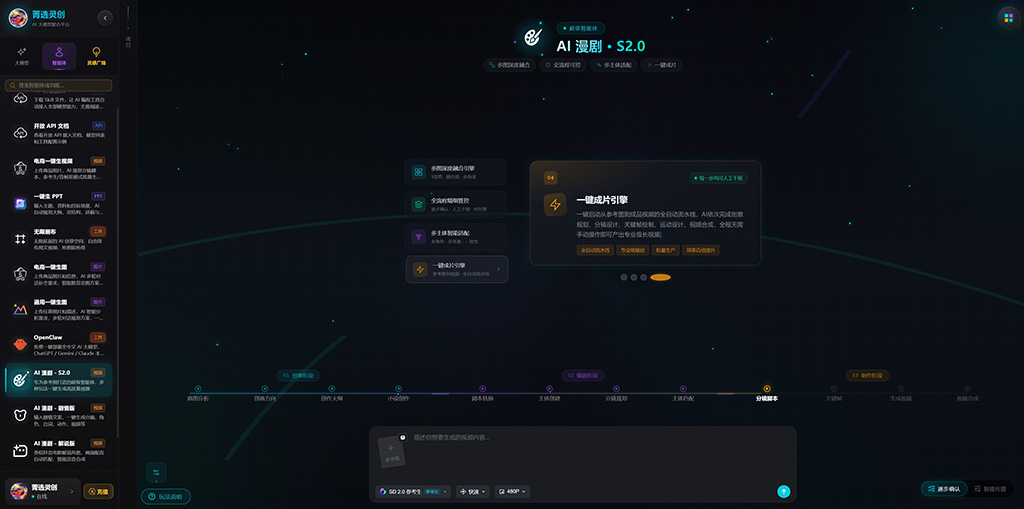 菁选灵创多帧叙事画面展示